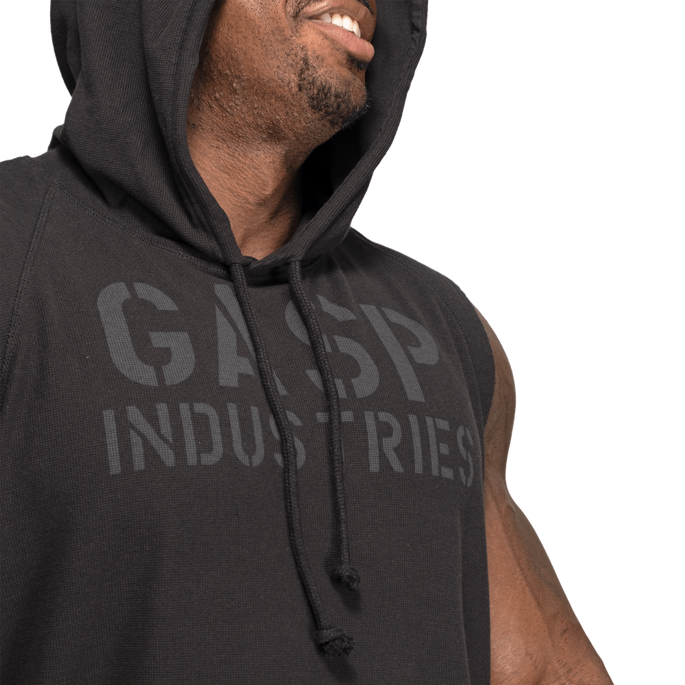 Thermal SL Hoodie, Washed Black - MUSL BUDDIES