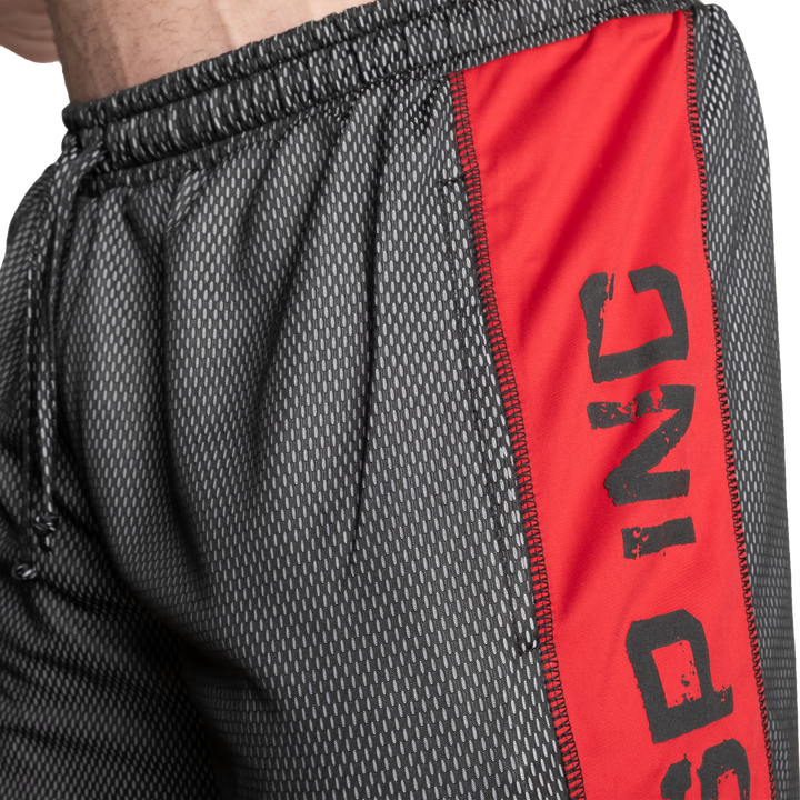 No1 mesh shorts, Black / Red - MUSL BUDDIES