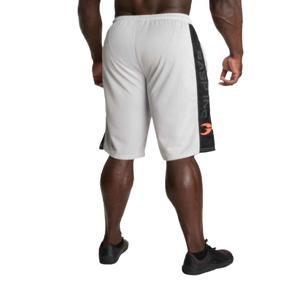 No1 mesh shorts, White/Black - MUSL BUDDIES