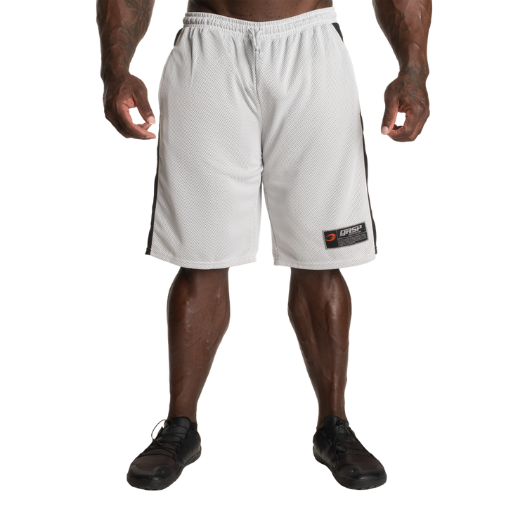 No1 mesh shorts, White/Black - MUSL BUDDIES