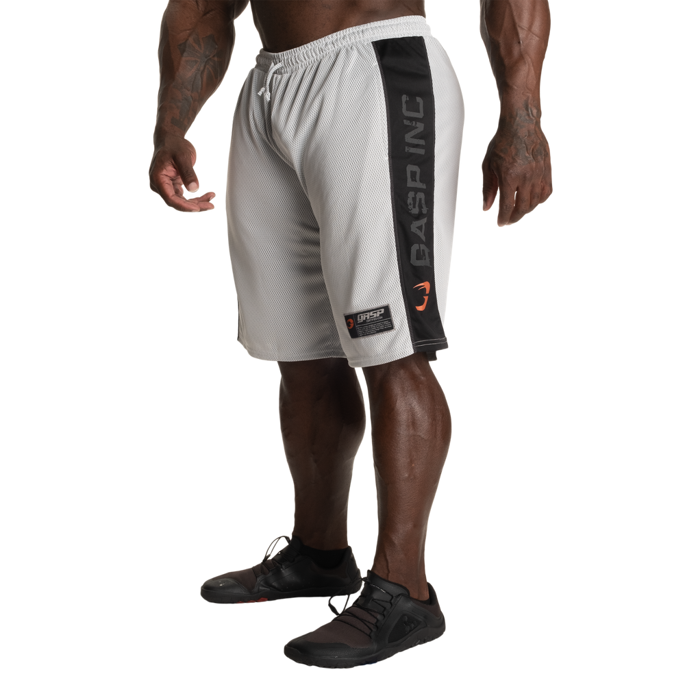 No1 mesh shorts, White/Black - MUSL BUDDIES