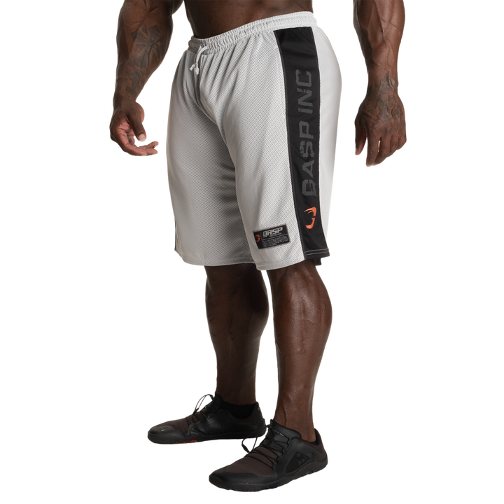 No1 mesh shorts, White/Black - MUSL BUDDIES