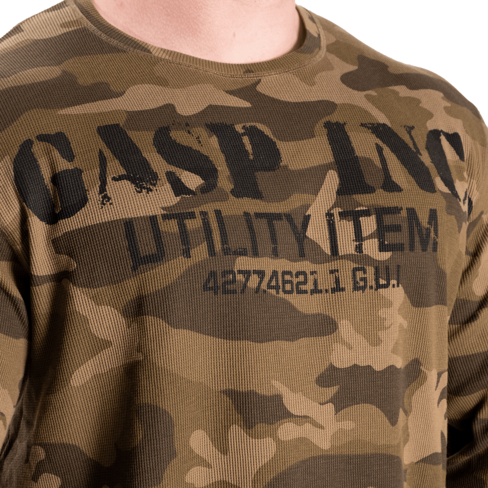 Thermal gym sweater, Green Camoprint - MUSL BUDDIES