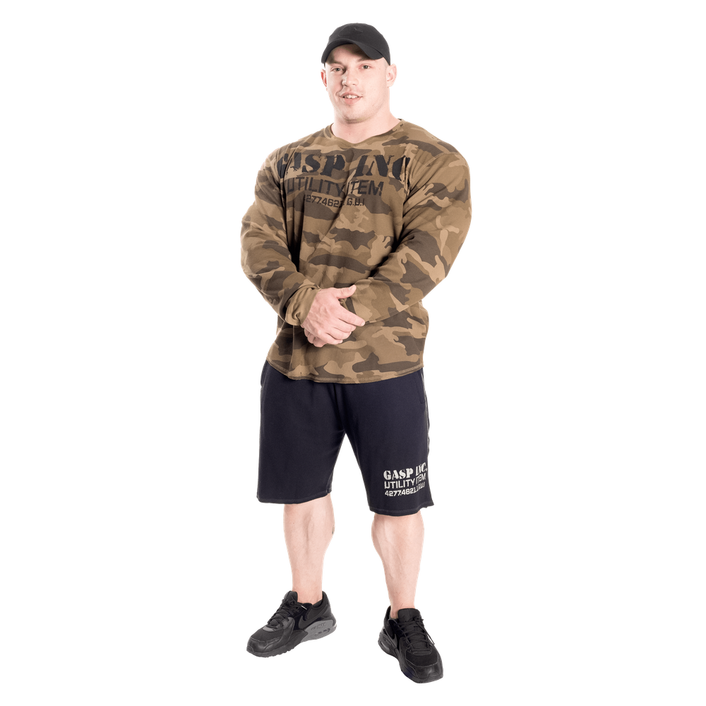 Thermal gym sweater, Green Camoprint - MUSL BUDDIES