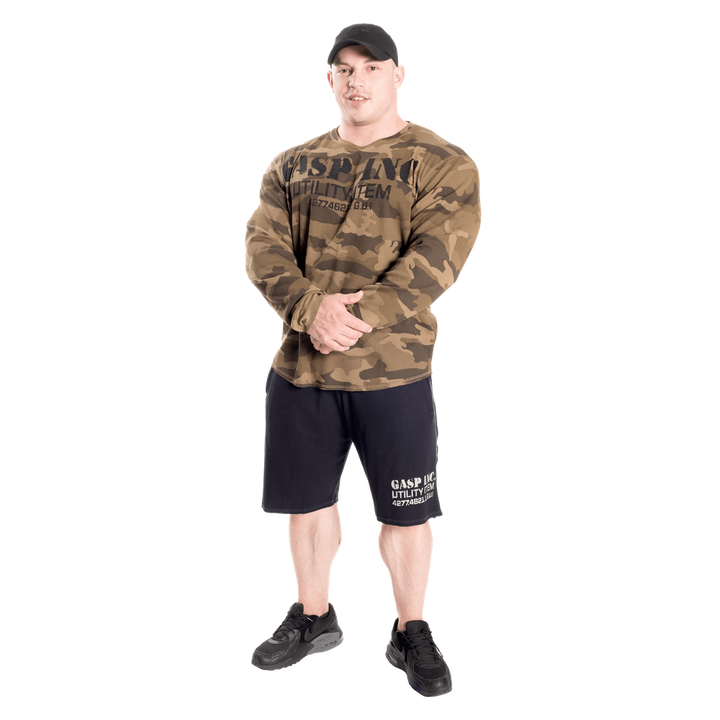 Thermal gym sweater, Green Camoprint - MUSL BUDDIES