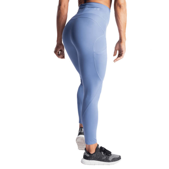 High waist leggings, Foggy Blue - MUSL BUDDIES