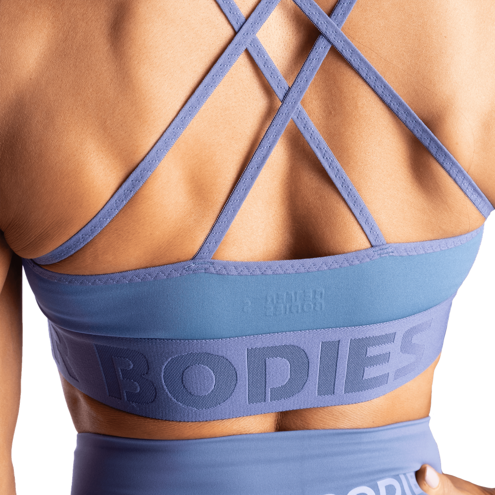 Gym Sports Bra, Foggy Blue - MUSL BUDDIES