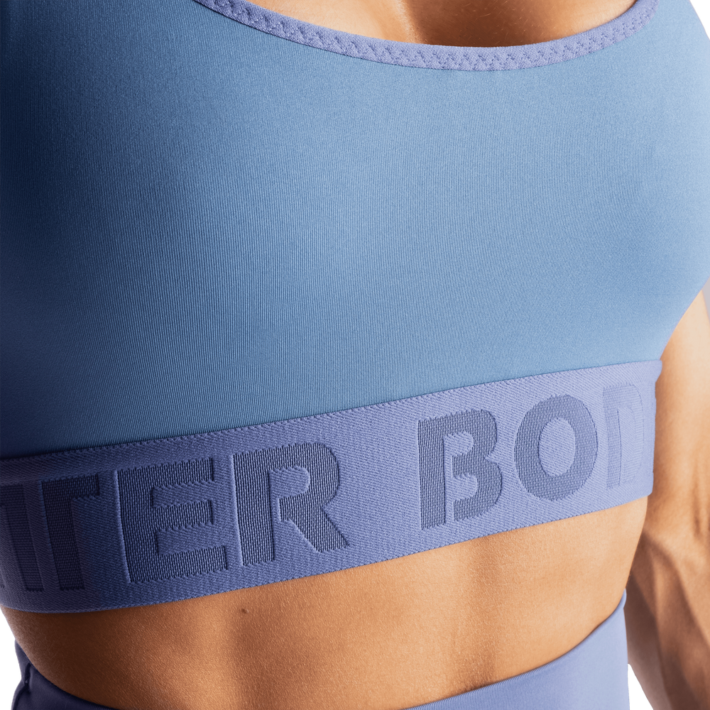 Gym Sports Bra, Foggy Blue - MUSL BUDDIES