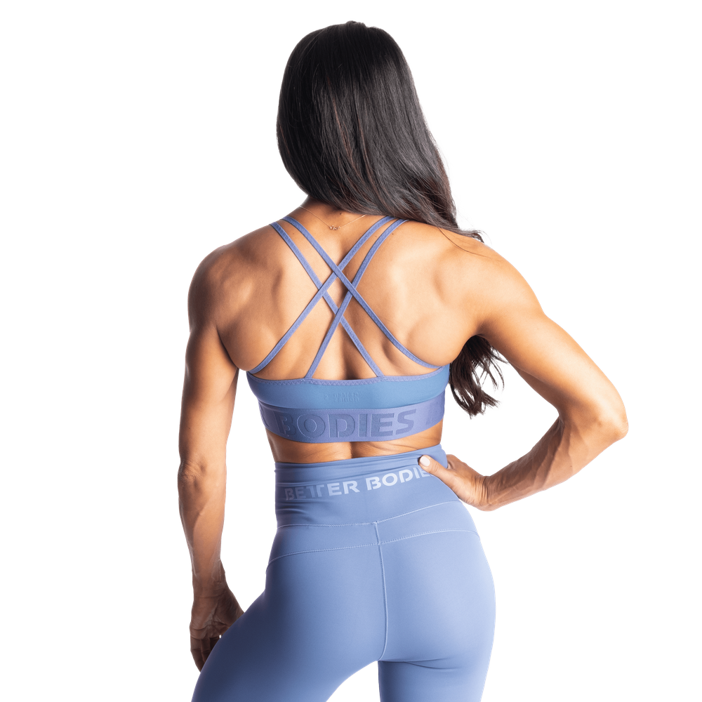 Gym Sports Bra, Foggy Blue - MUSL BUDDIES