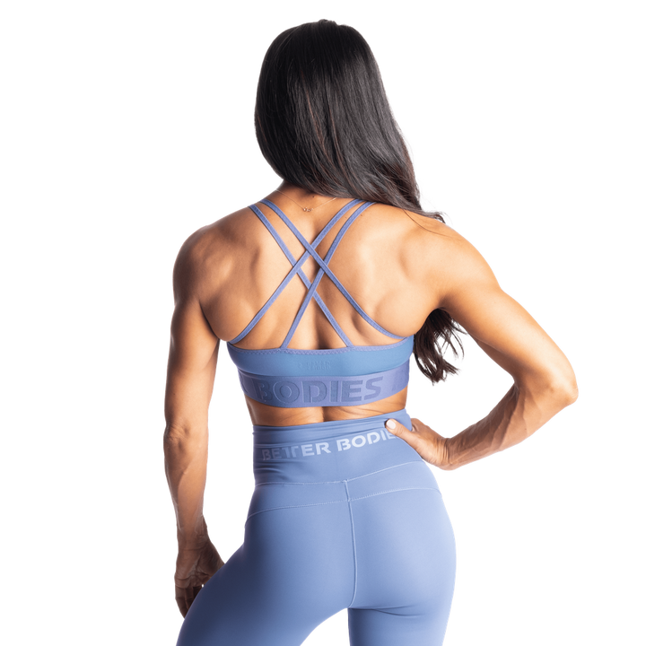 Gym Sports Bra, Foggy Blue - MUSL BUDDIES