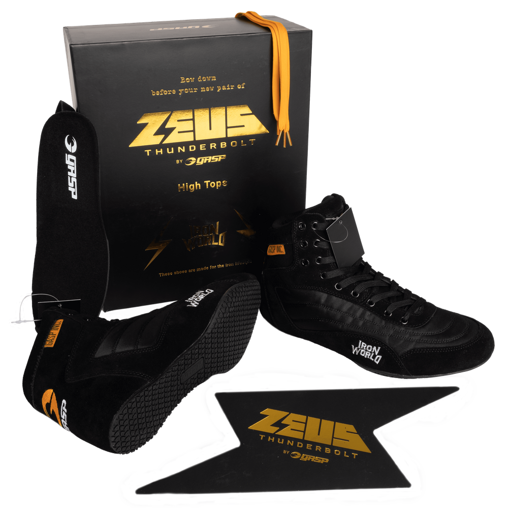 Zeus Thunderbolt Hi Tops, Black - MUSL BUDDIES