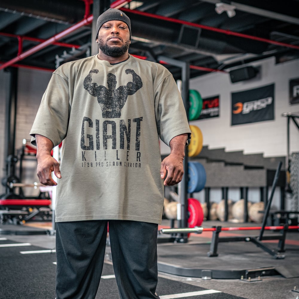 Giant Killer Iron Tee, Washed Green - MUSL BUDDIES
