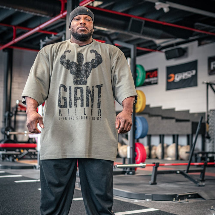 Giant Killer Iron Tee, Washed Green - MUSL BUDDIES