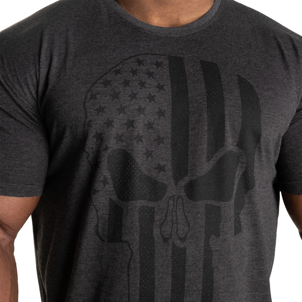 Skull standard tee, Dark Grey Melange - MUSL BUDDIES