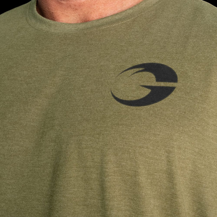 Division Iron Tee, Army Green Melange - MUSL BUDDIES